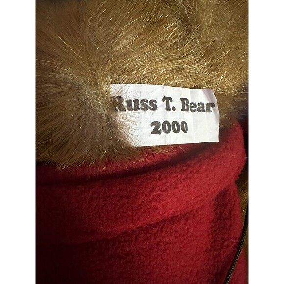 VINTAGE Plush Russ T. McBEAR~ With Vest, Mittens & HAT~ 2000 - Picture 5 of 6
